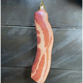 Kids Party Bacon Glass Ornament Breakfast Food Thanksgiving Hamburger Egg Pork Pig Kitchen