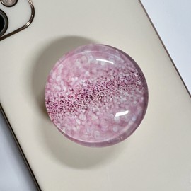 WUYULB Clear Crystal Collapsible Expandiing Mobile Phone Grip Stand Holder for Smartphones and Tablets Cell Phone Accessory (Pink Glitter)