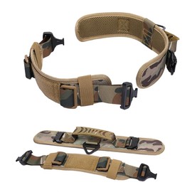 Vmokki Padded Dog Collar 7 cm Wide with Two Buckles Control Handle Tactical Adjustable Dog Collar for Large Dogs (Reflective Black)