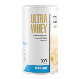 Maxler Ultra Whey Protein - 24 g Protein per Serving - Pure Whey Protein Powder - Whey Protein Concentrate, Whey Protein Isolate, Whey Protein Hydrolysate - With BCAA - Banana Milkshake - 300 g