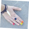 BESPORTBLE 5pcs Adjustable Flower Design for Women Color Changing Finger