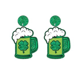 St Patricks Day Earrings Shamrock Earrings for Women St Patricks Day Accessories Good Luck Leaf Dangle Earrings for Teen Girls Jewelry Gift