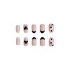 24 Pcs Pink Press on Nails Short Oval Almond -