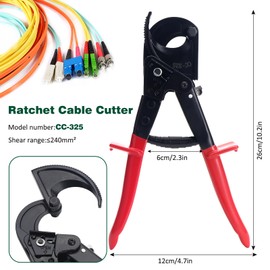 WiMas Heavy Duty Wire Cutter Ratchet Cable Cutter Ratchet Wire Cutting Hand Tool for Copper Aluminum Wire Cable Up to 325mm²