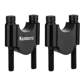 KEMIMOTO 7/8 Inch Motorcycle Handlebar Risers, Aluminum Alloy Motorcycle Risers, Compatible with Kawasaki Suzuki WR250F TW200, fit ATV Dirt Bike, Universal Motorcycle Accessories, Black