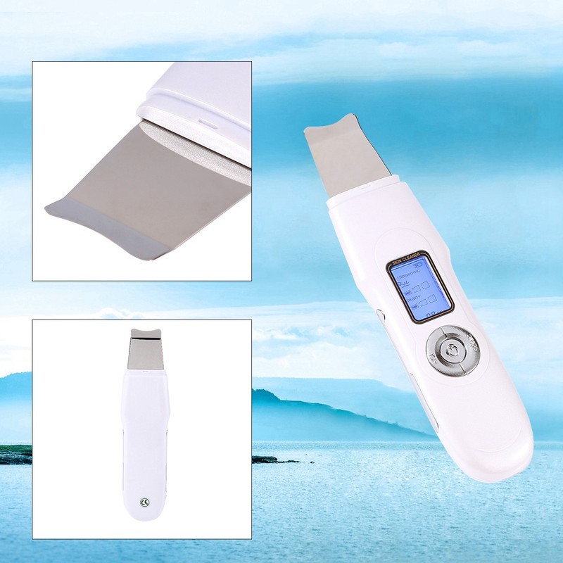 Rechargeable Ultrasonic Facial Skin Pore Clean Scrubber Exfoliator Beauty Machine