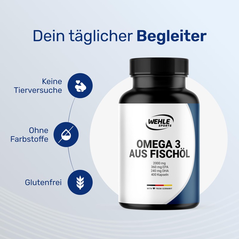 Omega 3 Capsules High Dose - 400 Capsules with 2000mg