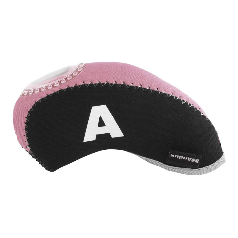 Andux Print Number Golf Iron Club Head Covers with Transparent