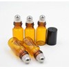 24 5 ml Bernstein Glas Roll-On Flaschen nachfüllbar Roller Flasche