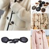 4 Pairs Leather Horn Toggle Closure Buttons Coat Jacket Duffle