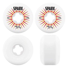 Ricta Wheels Sparx Skateboard Wheels 99a White 53mm