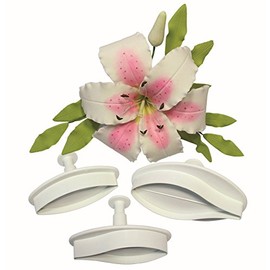 PME Large VEINED LILLY Flower Plastic Icing Plunger Plunger Cutter Sugarcraft