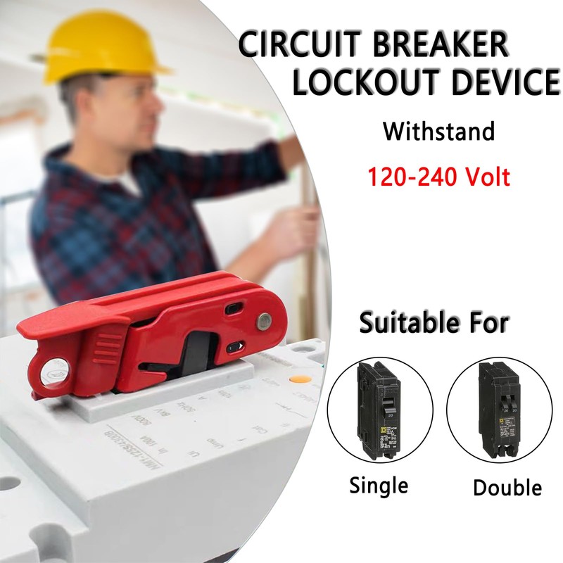 PILISPARK Circuit Breaker Lockout,Red Electrical Box Circuit Breaker Lockout,Tagout Breaker