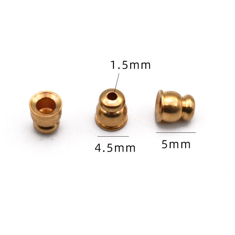 KTGCOZS Pack of 100 Brass Lure Bodies Fishing Inline Spinner