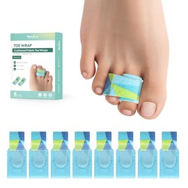 Welnove Hammer Toe Straightener - 16 Pack Broken Toe Wraps - Hammer Toe Corrector for Women - Toe Splints for Crooked Toes, Curled Toes, Bent Toes - (Multi-Size, Patterned)