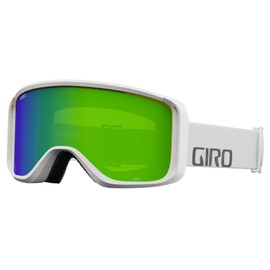 Giro Sagen Ski Goggles - Snowboard Goggles for Men, Women and Youth - White Wordmark Strap with Loden Green/Yellow Lenses