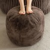 HIGOGOGO Pouf Stuffed Ottoman Round Modern Foam Filled Foot Rest