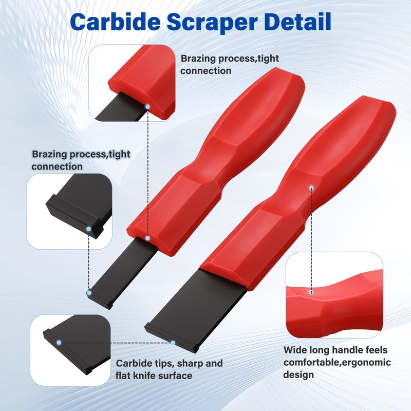 FlyGeneral Carbide Scraper, Super Carbide Gasket Scraper for Metal and