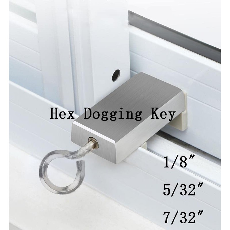 WOODGUILIN 1/8” Standard Hex Dogging Key with Full Loop, Key-Ring
