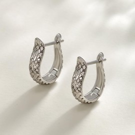 925 Silver Earrings Small Chunky Silver Earrings for Women, Silver Stud Earrings for Multiple Piercing Hypoallergenic Trendy Jewelry, Dainty Jackets Cartilage Cubic Zircon Earrings for Women's Gifts