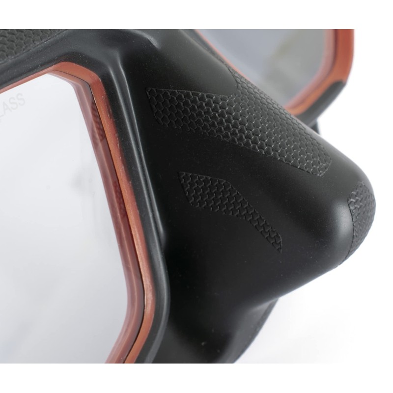 SEAC Unisex-Adult Raptor kleinvolumige Maske zum Freitauchen und Speerfischen, schwarz/rote,