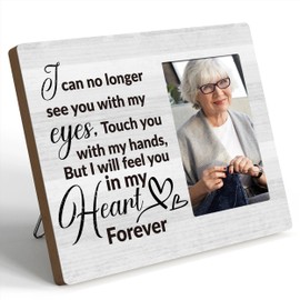 As I Sit in Heaven White Photo Frame Sympathy Gift Memorial Picture Frame for Loss of Loved One Fits 4x6 Inches Photo