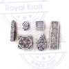 Royal Kraft Designer Square and Spiral Designs Wood Print Blocks
