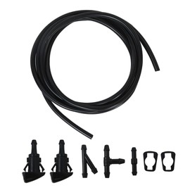 Universal Car Windshield Wiper Washer Squirter Nozzle Spray Jet Kit Fluid Hose 2M