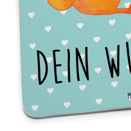 Mr. & Mrs. Panda Personalisierter Bierdeckel Füchse Liebe 100er Set - Personalisierte Geschenke, Verlobte, Bierdeckel mit Namen, Ehe, Ehemann, Fuchs,
