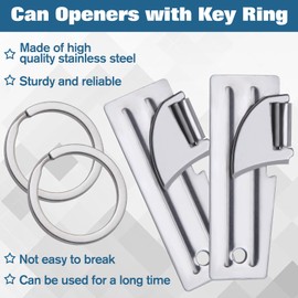 GOLD DEER 12 Pcs P51 Can Openers with Key Ring Stainless Steel Camping Can Opener for Kitchen Travel Camping Survival