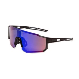 Coyote Cobra Pit Viper Designer Polarized Sunglasses | Men’s | Shield Style | 4 Color Options | 132mm | Oversized Retro | Matte Black Grey Frame/Purple Mirror Lens