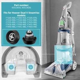 HASMX 43513026 Steam Vac Clean Water Solution Tank Valve Kit for Hoover V2 Dual V Fits Hoover Steamvac Models: F7205-900, F7205-960, F7205-970, F7210-900, F7220-900, F7221-900, F7225-900, F7226-900