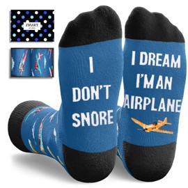 Zmart Airplane Gifts For Men - Funny Airplane Socks, Gifts for Aviation Lovers, Pilot Plane Sock