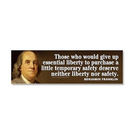CafePress Ben Franklin Quotes Car Magnet 10 X 3 Car Magnet 10" x 3", Bumper Magnet