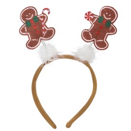 KarnevalsTeufel Headband Gingerbread Man Hair Accessories Advent Party Christmas Party Gingerbread Motif Christmas Hair Band