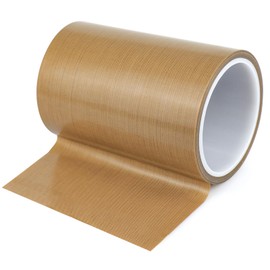 HZCOYIM Teflon Fabric Tape (6-inch x 33 Feet) High Temperature PTFE Coated Fiberglass Adhesive Heat Tape for Vacuum Sealer Machine, Hand Impulse Sealers Insulation