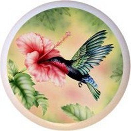 Hummingbird Design #717 Birds Ceramic Dresser Drawer Pulls Cabinet Knobs