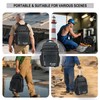 KUNN Tool Backpack with Wheels, Heavy Duty Rolling Tool Bag