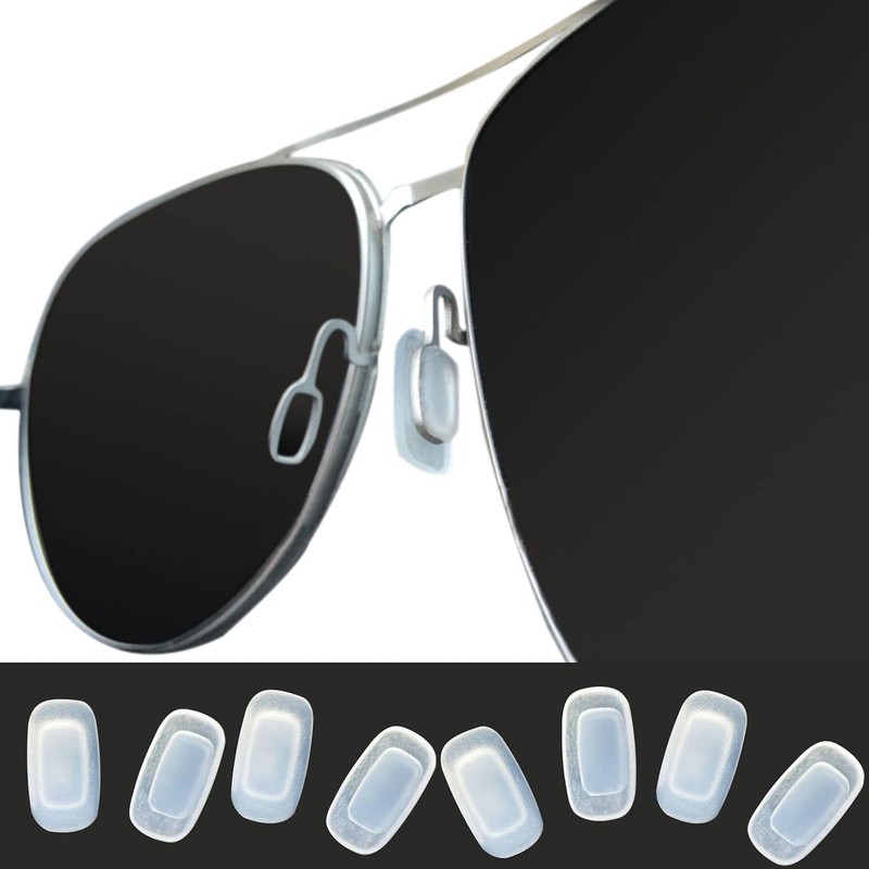 Eyeglass Nose Pads 4 Pair of Replacement Square Premium Grade