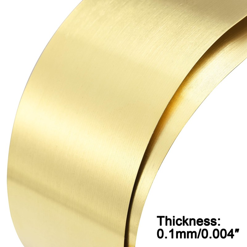 sourcing map Brass Sheet Roll, Metal Foil Plate 1000mm x