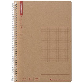 Maruman B6 Spiral Notebook, Graph Ruled, 40 Sheets N248