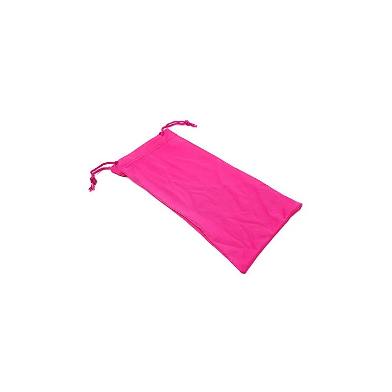 WS UK Soft Microfibre Sunglasses Case with Drawstring [Hot Pink,