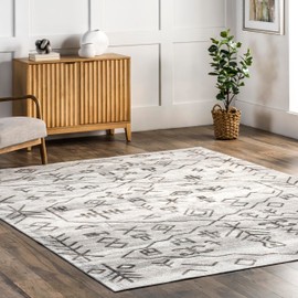 nuLOOM Rhonda Machine Washable Global Inspired Moroccan Accent Rug, 3'3' x 5', Grey