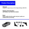 Melincars Hood Pin Kit for 2008-2016 Dodge Challenger, Black Steel