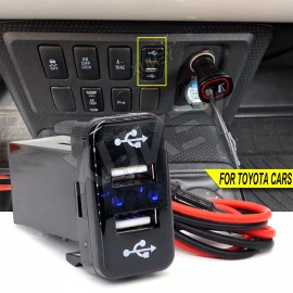 Xukey Car Dual USB Charger Phone Charging Socket Adapter For Toyota FJ Cruiser Tacoma