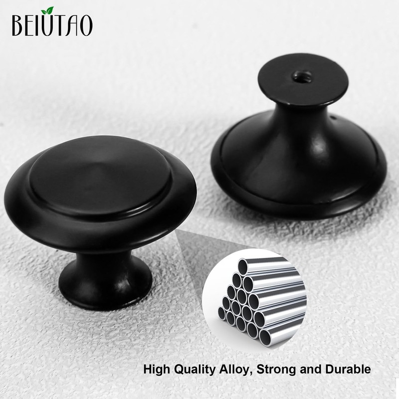 BEIUTAO 35 Pack Cabinet Knobs, 1.18in/ 30mm Dresser Knobs, Round