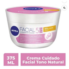 NIVEA JUMBO CREMA FACIAL 5en1 CUIDADO ACLARADO WHITENING NATURAL 375 Ml