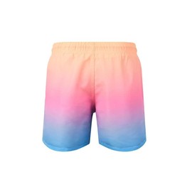 JOYSON Mens Swim Trunks Quick Dry Bathing Suits Swim Shorts with Pockets Mesh Liner Orange Pink Gradient M