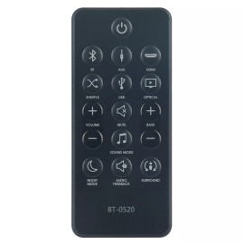 New BT-0520 Replace Remote for JBL JBLBARSBLKAM Bar Studio 30W Stereo Soundbar