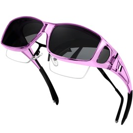 KANASTAL Fit Over Sunglasses for Women Wrap Around Sunglasses Polarized Purple Sports Sun Glasses for Snow Cycling Running